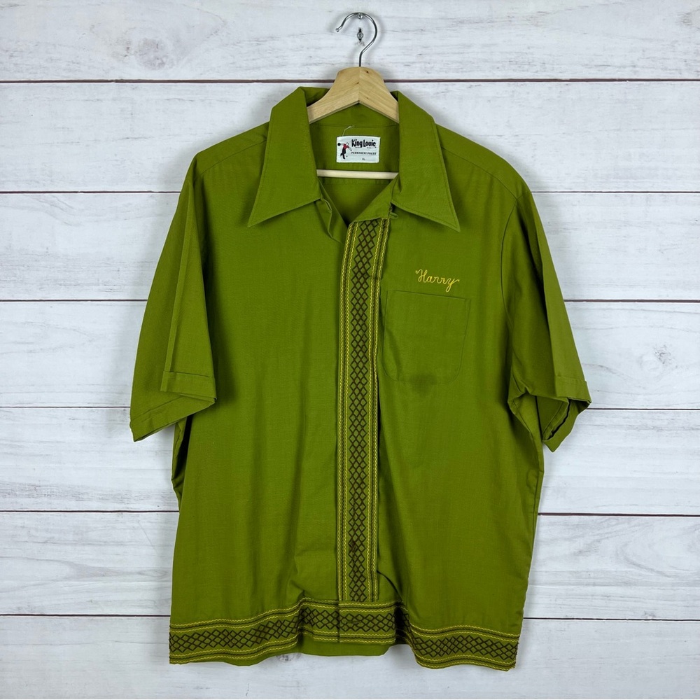 Vintage 70s King Louie Bowling Shirt XL